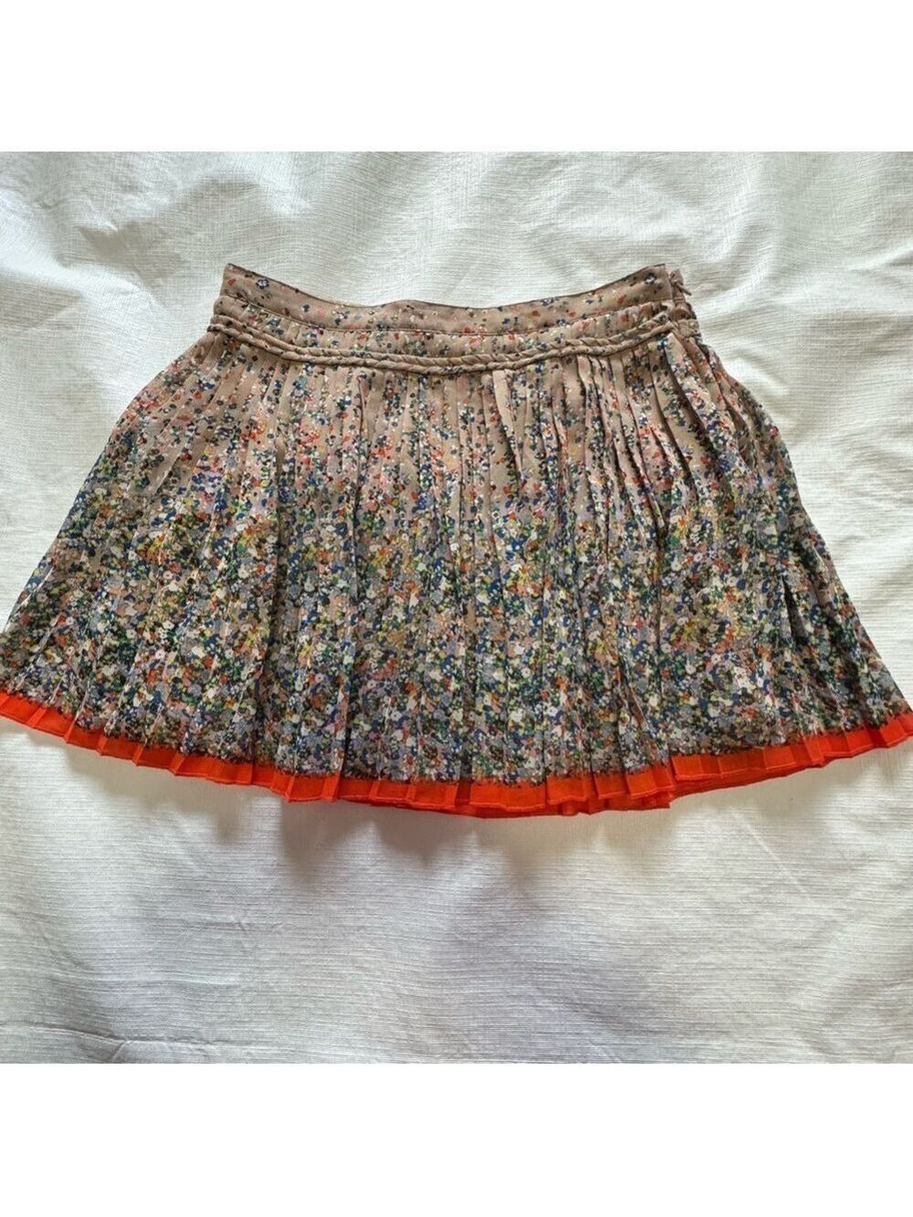 American Eagle Outfitters Cream Skater Mini Skirt